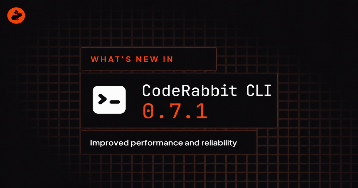 CodeRabbit CLI 0.7.1 release cover art.